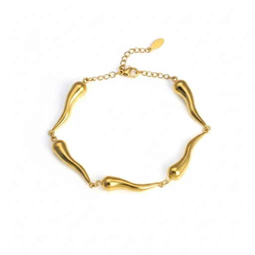 Abstract Drop Bracelet – 18K Gold Plated Demi-Fine Jewelry