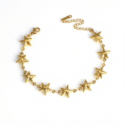Star Charm Bracelet – 18K Gold Plated Demi-Fine Jewelry - Momai Jewels