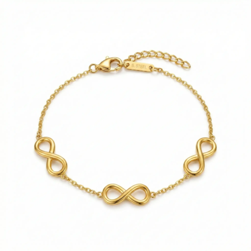 Infinity Charm Gold Bracelet