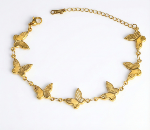 18K Gold Plated Whimsical Butterfly Bracelet - Momai Jewels